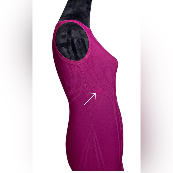 Gucci Late 2000s Collection Art Nouveau Print Knit Dress in Deep Pink Size XS - Picture 13 of 17